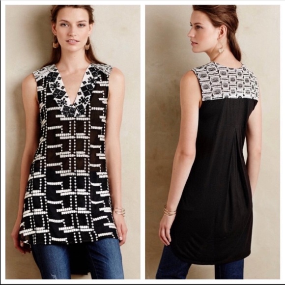 Anthro Tiny Embroidered Chaparral Tunic Tank - Picture 1 of 7